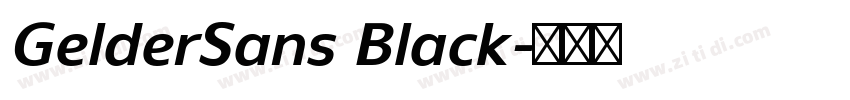GelderSans Black字体转换